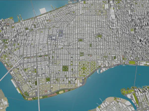 New York USA 65km 3D Model