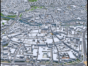 Nuremberg city Germany 60km 3D 모델