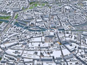 Nuremberg city Germany 60km 3D 모델