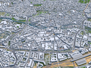 Nuremberg city Germany 60km 3D 모델