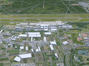 Nuremberg city Germany 60km 3D 모델