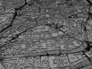 Nuremberg city Germany 60km 3D Model
