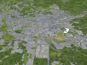 Nuremberg city Germany 60km 3D 모델