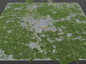Nuremberg city Germany 60km 3D 모델