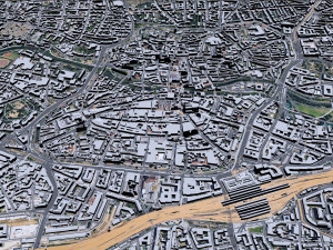 Nuremberg city Germany 60km 3D 모델
