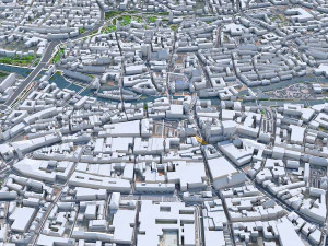 Nuremberg city Germany 60km 3D Model