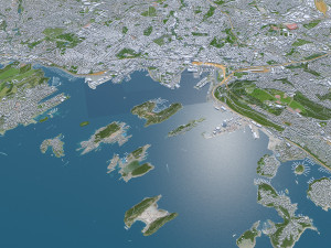 Oslo city Norway 30km Model 3D