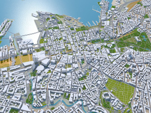 Oslo city Norway 30km Model 3D