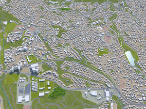 Oslo city Norway 30km Model 3D
