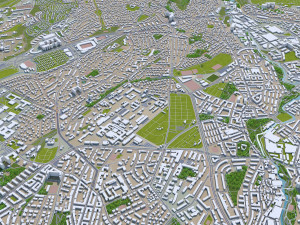 Oslo city Norway 30km Model 3D