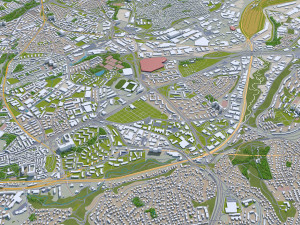 Oslo city Norway 30km Model 3D