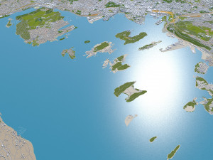 Oslo city Norway 30km Model 3D