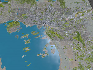 Oslo city Norway 30km Model 3D