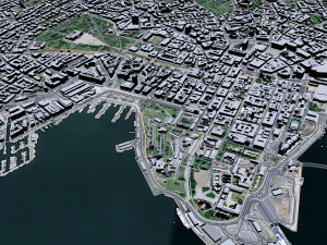 Oslo city Norway 30km Model 3D