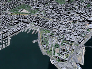 Oslo city Norway 30km 3D Model