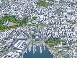 Oslo city Norway 30km Model 3D