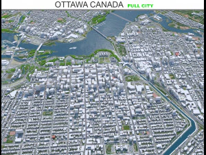 Citt&agrave; di Ottawa Canada 100 km Modello 3D