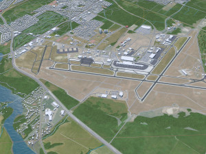 Ottawa city Canada 100km 3D Model