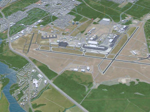 Ottawa city Canada 100km 3D Model