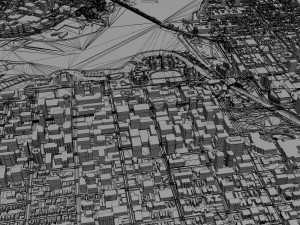 Ottawa city Canada 100km 3D Model