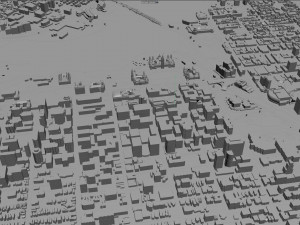 Ottawa city Canada 100km 3D Model