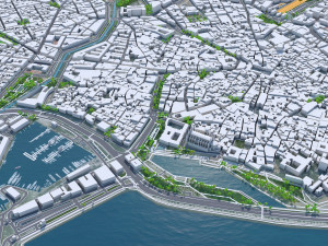 Palma city Spain 40km 3D Model
