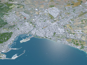 Palma city Spain 40km 3D Model