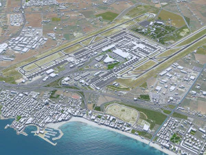 Palma city Spain 40km 3D Model