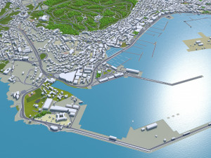 Palma city Spain 40km 3D Model