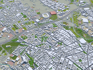 Palma city Spain 40km 3D Model