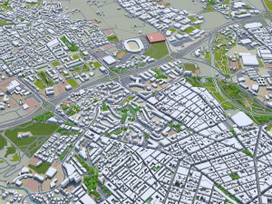 Palma city Spain 40km 3D Model