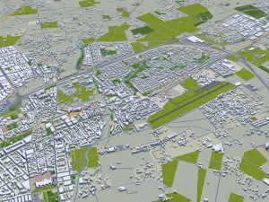 Palma city Spain 40km 3D Model
