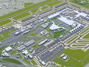 Palma city Spain 40km 3D Model