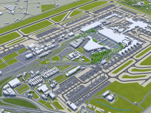 Palma city Spain 40km 3D Model