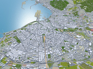 Palma city Spain 40km 3D Model