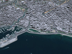 Palma city Spain 40km 3D Model