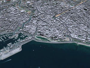Palma city Spain 40km 3D Model