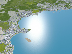 Palma city Spain 40km 3D Model