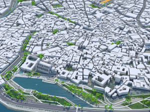 Palma city Spain 40km 3D Model