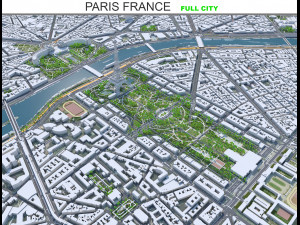 Paris city France 30km 3Dモデル