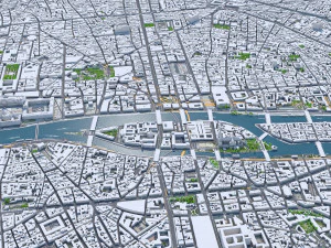 Paris city France 30km 3D Model