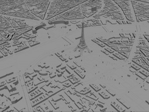 Paris city France 30km Model 3D