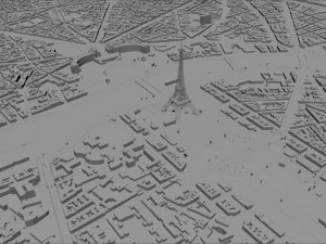 Paris city France 30km 3D Model