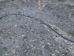 Paris city France 30km Model 3D