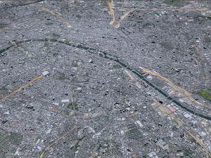 Paris city France 30km 3D Model