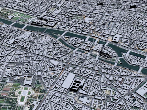 Paris city France 30km 3D Model