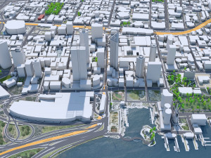 Perth city Australia 80km 3D Model
