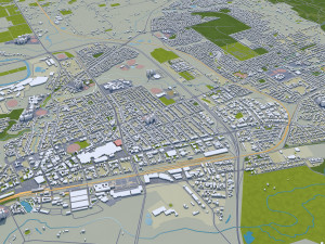 Perth city Australia 80km 3D Model