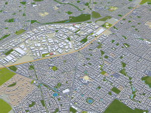 Perth city Australia 80km 3D Model