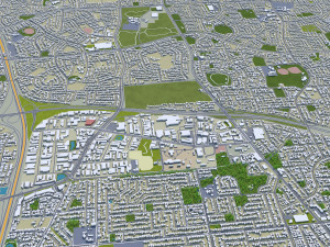 Perth city Australia 80km 3D Model